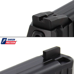 Sight Set for HK VP9, Fixed Competition Black Rear & Black Front, by Dawson Precision®