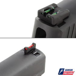 Sight Set for Sig Sauer P Series, Fixed Charger Fiber Optic Rear & Fiber Optic Front, by Dawson Precision®