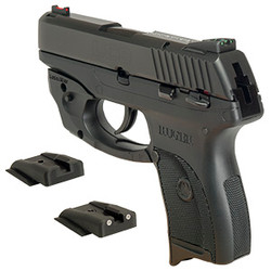 Sight for Ruger LC9s w/ Fixed Rear Cuts, Fixed Carry Tritium Rear, by Dawson Precision®