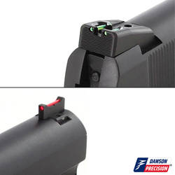 Sight Set for GSG 1911 .22cal, Fixed Carry Fiber Optic Rear & Fiber Optic Front, by Dawson Precision®