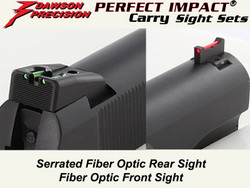 Sight Set, for GSG 1911® .22 Pistols, Fixed Carry Fiber Optic Rear and Fiber Optic Front, by Dawson Precision® Sight Set, for GSG 1911® .22 Pistols, Fixed Carry Fiber Optic Rear and Fiber Optic Front, by Dawson Precision®