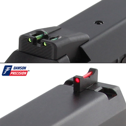 Sight Set for HK USP Compact, Fixed Carry Fiber Optic Rear & Fiber Optic Front, by Dawson Precision®