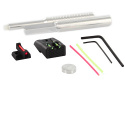 Sight Set, for Colt® 1911 .22 Rimfire Rail Gun® Pistols, Fixed Carry Fiber Optic Rear and Fiber Optic Front, by Dawson Precision® Sight Set, for Colt® 1911 .22 Rimfire Rail Gun® Pistols, Fixed Carry Fiber Optic Rear and Fiber Optic Front, by Dawson Precision®