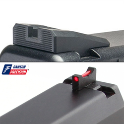 Sight Set for HK USP, Fixed Competition Black Rear & Fiber Optic Front, by Dawson Precision®
