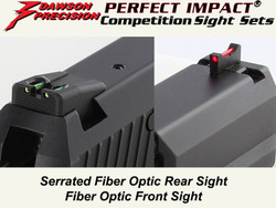 Sight Set, for Heckler & Koch® USP® Pistols, Fixed Competition Fiber Optic Rear and Fiber Optic Front, by Dawson Precision® Sight Set, for Heckler & Koch® USP® Pistols, Fixed Competition Fiber Optic Rear and Fiber Optic Front, by Dawson Precision®