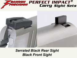 Sight Set, for Taurus® 1911™ Pistols, Fixed Carry Black Rear and Black Front, by Dawson Precision®