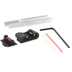 Sight Set, for Sig P320® Compact Pistols, Fixed Charger Fiber Optic Rear and Fiber Optic Front, by Dawson Precision®