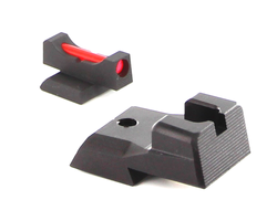 Sight Set, for STI/Staccato 2011® 4.15" Pistols, Fixed Charger Black Rear and Fiber Optic Front, by Dawson Precision®