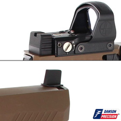 Sight Set for Sig P320-M17 w/ Leupold DeltaPoint Pro, Fixed Co-Witness Black Rear & Black Front, by Dawson Precision®