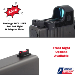 Sight Set System for Glock 43X MOS, Fixed Co-Witness w/ Sig Sauer ROMEOZero, by Dawson Precision®