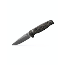 Knife, CLA Push-Button Automatic, Drop-Point, Green & Black Contoured & Textured G10 Handle, by Benchmade®