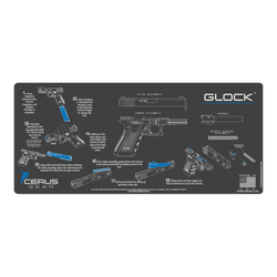 Gun Cleaning ProMat, Glock® Instructional, Charcoal Grey, by Cerus Gear®