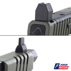 Sight Set for SAR SAR9 Full Size w/ Leupold DeltaPoint Pro, N.O. B.S., Fixed Co-Witness Black Rear & Black Front, by Dawson Precision®