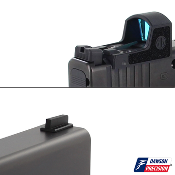 Sight Set for Glock 43X MOS w/ Sig Sauer ROMEOZero, Fixed Co-Witness, by Dawson Precision®