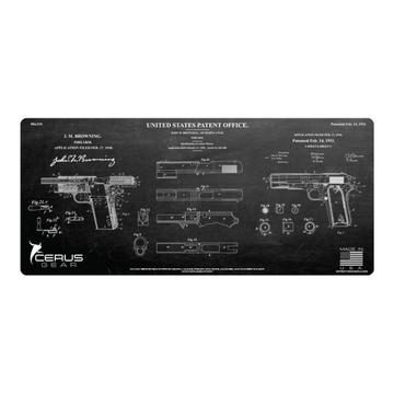 Gun Cleaning ProMat, 1911 Patent, Black, by Cerus Gear®