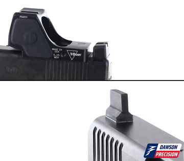 SAVE ON COMBO! Red Dot Adapter Plate/Co-Witness Sight Combo for Glock Gen6 w/Trijicon RMR, RMR HD or SRO by Dawson Precision®