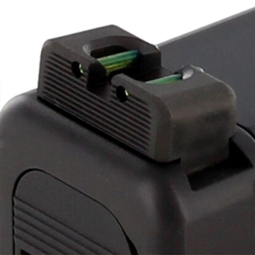Sight for Glock MOS, Fixed Non Co-Witness Fiber Optic Rear, by Dawson Precision®