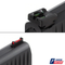 Sight Set for Walther PPQ/P99, Fixed Charger Fiber Optic Rear & Fiber Optic Front, by Dawson Precision®