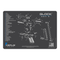 Gun Cleaning ProMat, Glock® Gen5® Schematic Handgun, Charcoal Gray, by Cerus Gear®