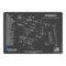 Gun Cleaning ProMat, Staccato 2011® Schematic Handgun, Charcoal Gray, by Cerus Gear®