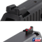 Sight Set for HK P 2000, Fixed Carry Black Rear & Fiber Optic Front, by Dawson Precision®