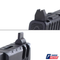 Sight Set for SAR SAR9 Full Size w/ Trijicon RMR, N.O. B.S., Fixed Co-Witness Black Rear & Black Front, by Dawson Precision®
