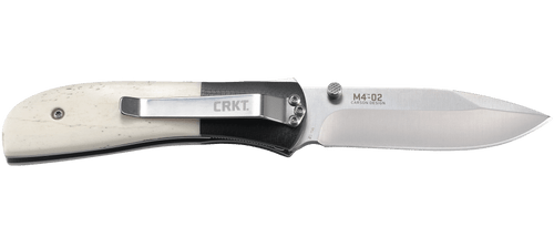 M4™-02 White & Black Assisted Folding Knife with Liner Lock M4-02