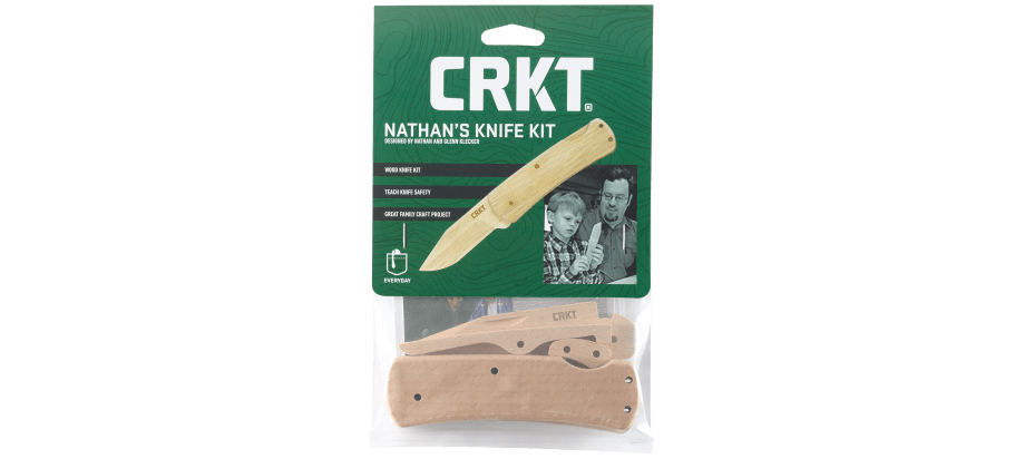 CRKT Nathan's Knife Kit 1032 DIT kit wooden pocket knife