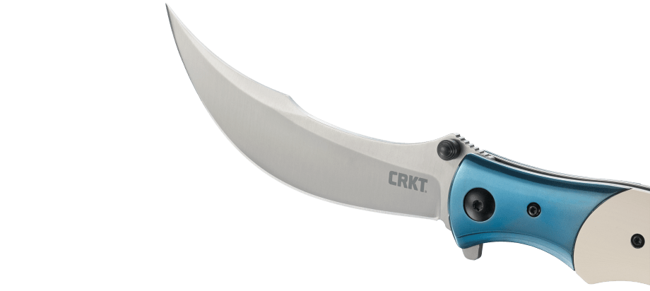 CRKT Ritual Assisted Pocket Knife: Everyday Carry Utility Folder, Sandvik  12C27 Steel Recurve Blade with Satin Finish, Liner Lock, Flipper Open,  Ivory Resin Infused Fiber Handles 7471 