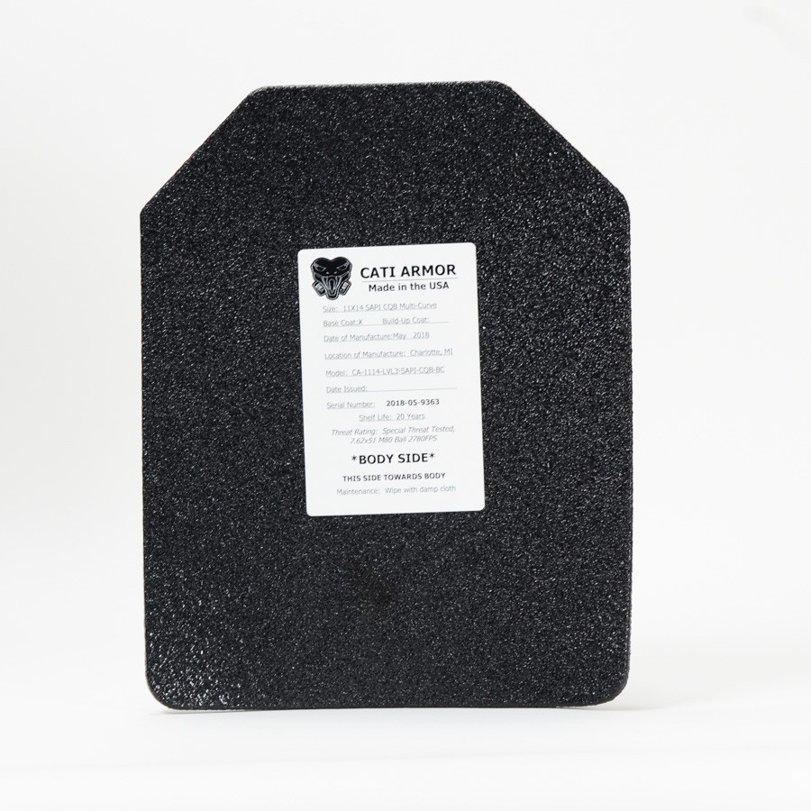 CATI500 Body Armor 11x14 SAPI CQB™ MultiCurve CATI ARMOR