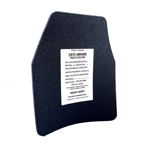 AR500 Level 3 III Body Armor Plates- 10x12 SAPI Set & NcStar Black Carrier