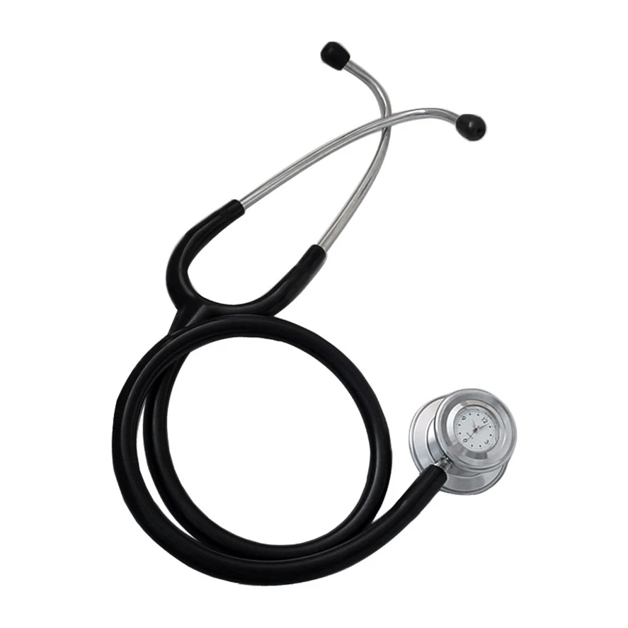 Dixie Single Head Clock Stethoscope - Black - Dixie EMS
