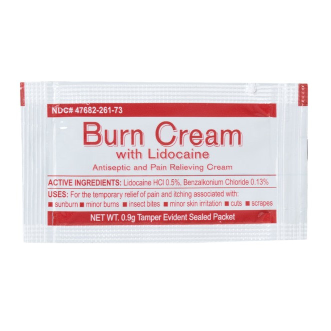 Burn Cream with Lidocaine .9g Packet - Dixie EMS