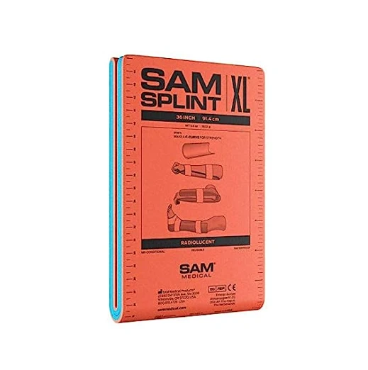 矯正用品・補助ベルト SAM Splint 36 inch Orange Blue Flat Fold SAM Splint 36