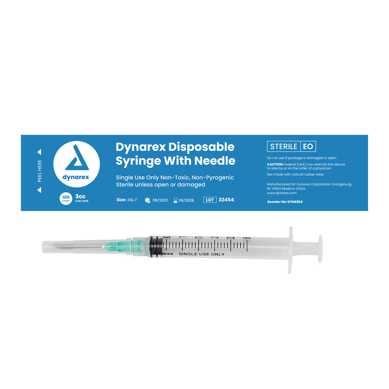 Syringe w/ Needle, 1 - 3 cc