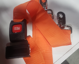 Metal 2-Piece Push Button with Metal Swivel Speed Clips Restraint - Orange