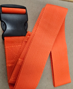 Two Piece Polypropylene Backboard Straps 5' w/ Plastic Side Release - Orange