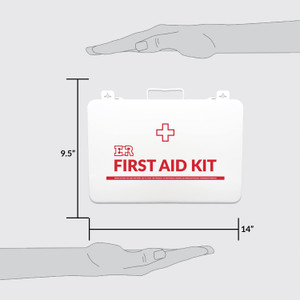 Ever Ready First Aid Class B ANSI Compliant First Aid Kit in Metal, Wall-Mountable Case for Business, Office, Home, Car, School - 178 Pieces