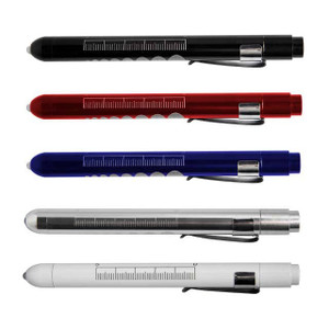 Pocket Nurse Reusable Penlight, Aluminum Housing, Multiple Color Options -For Training Use Only