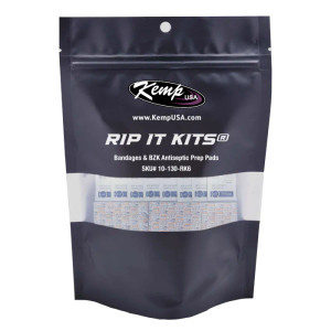Kemp Rip It Kits Bandages and BZK Antiseptic Prep Pads