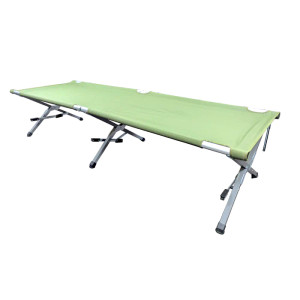 Kemp Aluminum Military and Camping Portable Folding Cot Stretcher, Green