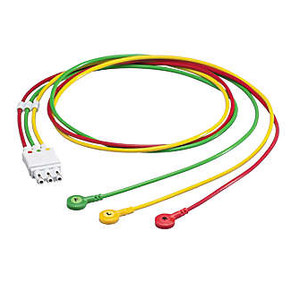 Welch-Allyn Leadwires, 3L, DIN, Snap, IEC, 24"