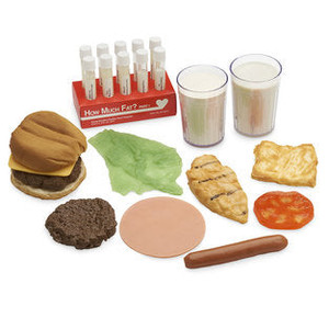Nasco How Much Fat? Teaching Set – Fat Comparison Test Tubes & Food Replicas