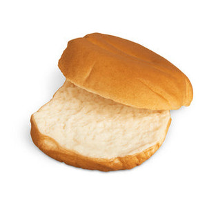 Nasco Hamburger Bun Replica – White Bun, 2 Halves