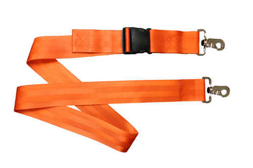Two Piece Polypropylene Backboard Straps 5' w/ Plastic Side Release - Orange