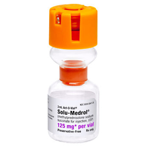 Solu-Medrol (Methylprednisolone Sodium Succinate) Injection, USP 125 mg - 2ml Vial