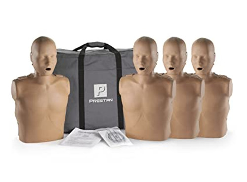 Prestan Professional Adult Light Skin CPR&#8208;AED Training Manikins 4-Pack