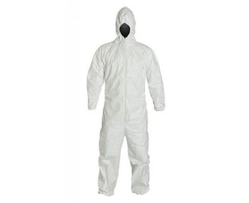Liquid Guard Coveralls w/ Attached-Hood, Zipper Front, Elastic Wrists & Elastic-Ankles, X-Large