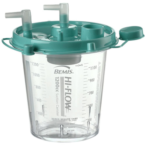 Bemis Hi-Flow Rigid Suction Canister 1200cc with Aerostat Filter and Tubing