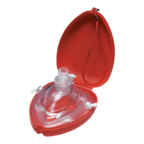 Ambu Res-Cue CPR Mask with Oxygen Inlet in Hard Red Case